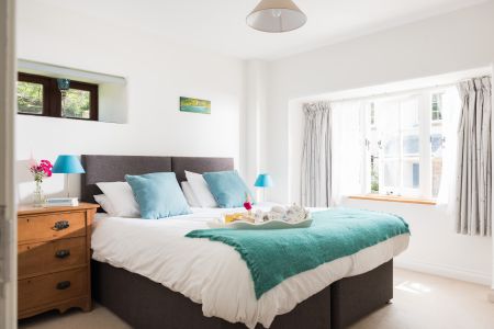 Teal bedroom as king size double
