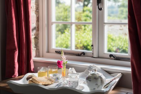 Breakfast in bed with a view