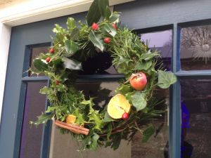 Christmas wreath to welcome you