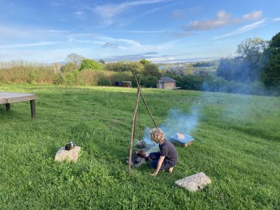 Marshmallow Making Memories - view from Haye Yurt