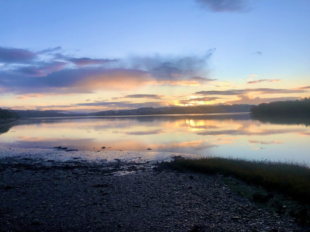 Kingsmill Lake on River Tamar along the Tamara Coast to Coast Way